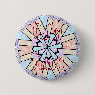 Bóton Redondo 5.08cm Chá de fraldas da equipe de bebês design chic inin