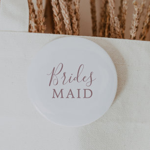 Bóton Redondo 5.08cm Chá de panela de Bridesmaid Rosa Dourada minimali