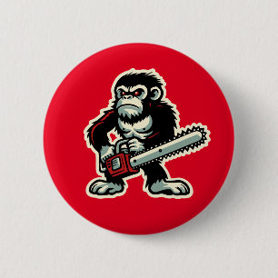 Bóton Redondo 5.08cm Chainsaw Chimp