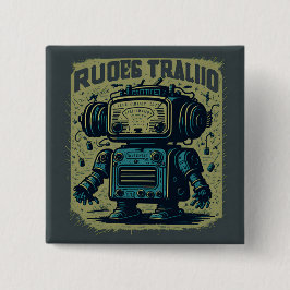 Bóton Redondo 5.08cm Chapa Redonda De 5 Cm antigo robô-safra