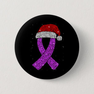 Bóton Redondo 5.08cm Chapéu de Natal Epilepsia Fita de Conscientização