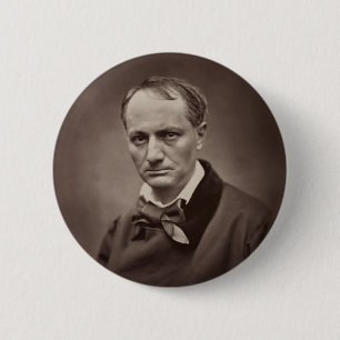 Bóton Redondo 5.08cm Charles Baudelaire por Étienne Carjat