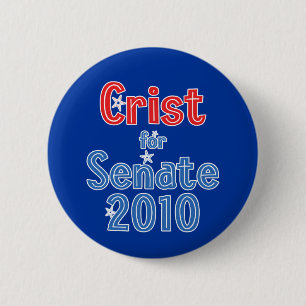 Bóton Redondo 5.08cm Charlie Crist para o design da estrela do Senado