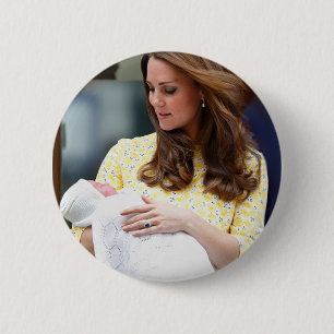 Bóton Redondo 5.08cm Charlotte Elizabeth Diana - Ingleses querem Kate