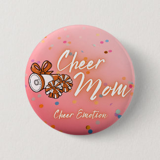 Bóton Redondo 5.08cm Cheer Mãe Pin