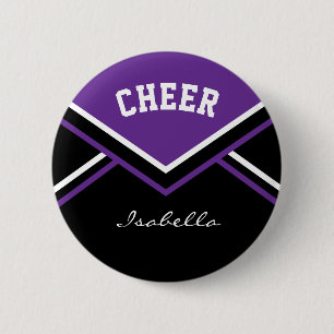 Bóton Redondo 5.08cm Cheerleader roxo Cheer