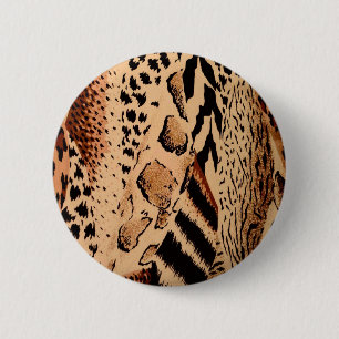 Bóton Redondo 5.08cm Cheetah Pattern