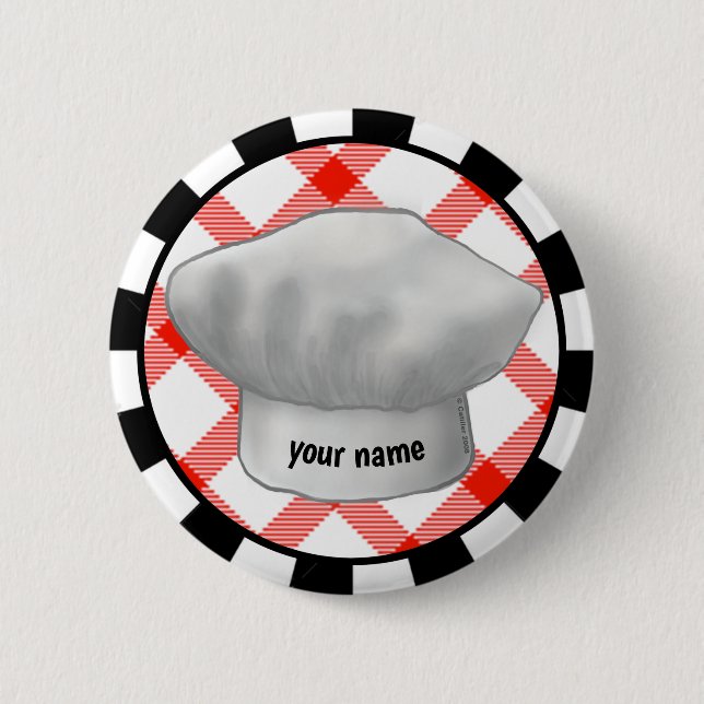 Bóton Redondo 5.08cm Chef Hat (Frente)