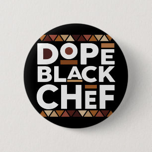 Bóton Redondo 5.08cm Chef Preto Droga História Negra Melanina Chef Pret