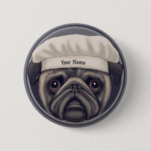 Bóton Redondo 5.08cm Chef Pug