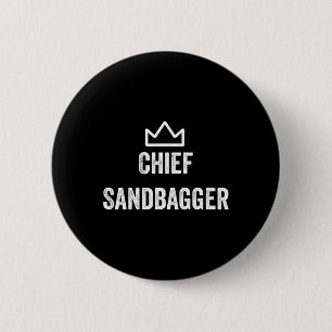 Bóton Redondo 5.08cm Chefe Sandbagger Gift Para Golf Meme Bjj Chess San
