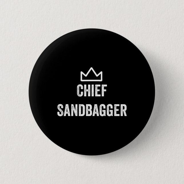 Bóton Redondo 5.08cm Chefe Sandbagger Gift Para Golf Meme Bjj Chess San (Frente)