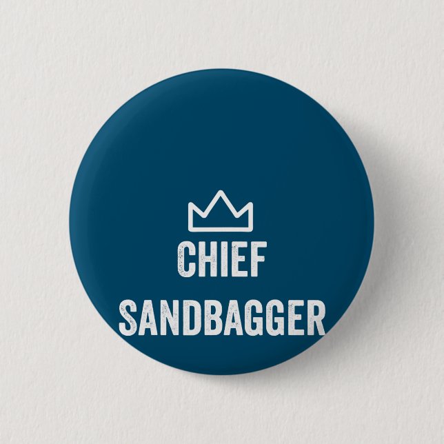 Bóton Redondo 5.08cm Chefe Sandbagger Golf Meme Bjj Chess Sandbag (Frente)