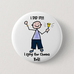 Bóton Redondo 5.08cm Chemo Bell - general Cancer Homem
