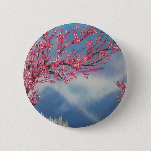 Bóton Redondo 5.08cm Cherry Blossom (Frente)