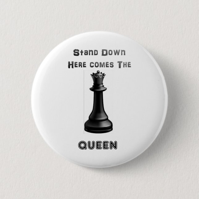 Bóton Redondo 5.08cm Chess Queen (Frente)