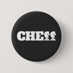Bóton Redondo 5.08cm Chess Word White Knights Estratégia Criativa Única