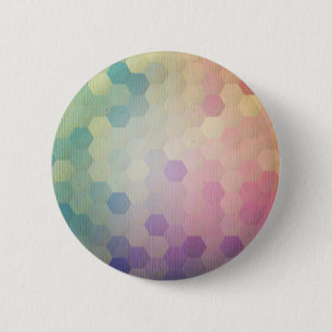 Bóton Redondo 5.08cm Chic do padrão de cores pastel multivintage