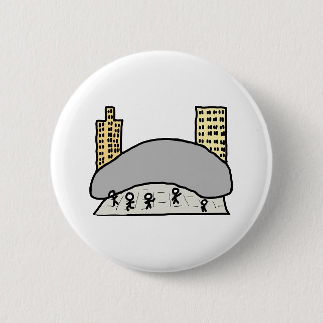 Bóton Redondo 5.08cm Chicago Bean (Frente)