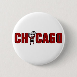 Bóton Redondo 5.08cm Chicago Blackhawks: Campeões de Stanley Cup