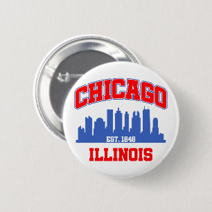 Bóton Redondo 5.08cm Chicago,Illinois