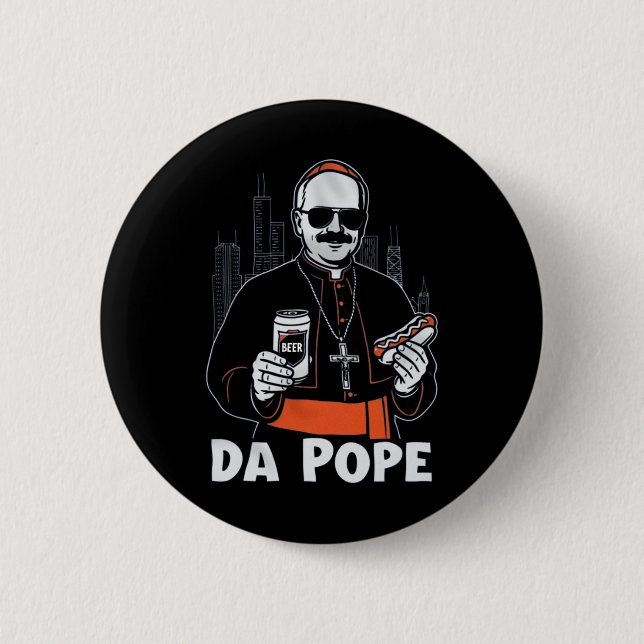 Bóton Redondo 5.08cm Chicago Pope Leo Xiv da Pope (Frente)