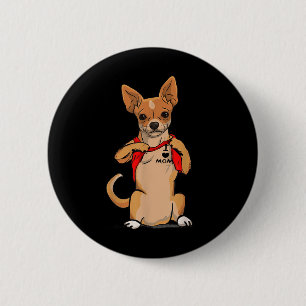 Bóton Redondo 5.08cm Chihuahua Dog Tattoo Eu Amo Mamãe Cachorro Bonito