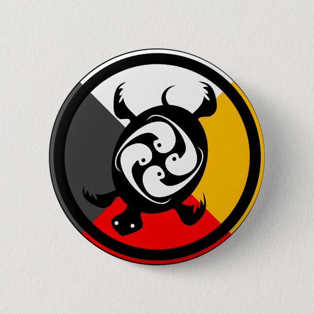 Bóton Redondo 5.08cm Chippewa Dodem Miskwaadesi (Frente)