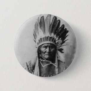 Bóton Redondo 5.08cm Chiricahua apache Geronimo Goyathlay Goyahkla