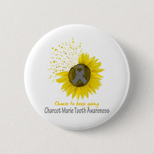 Bóton Redondo 5.08cm Choose To Keep Going Charcot Marie Tooth Awareness