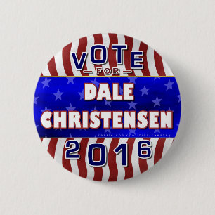 Bóton Redondo 5.08cm Christensen para o republicano 2016 do presidente