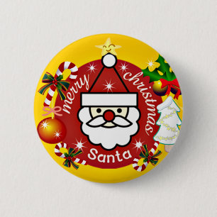 Bóton Redondo 5.08cm Christmas_Button alegre