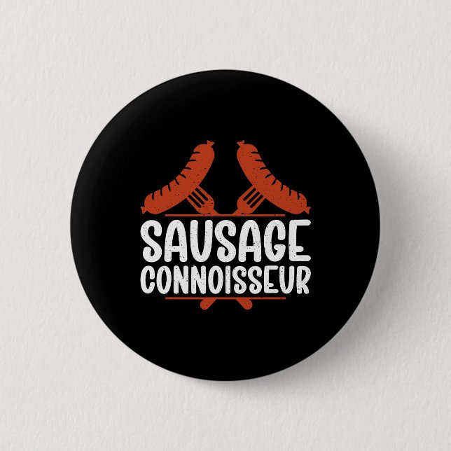 Bóton Redondo 5.08cm Churrasco de salsicha Connoisseur (Frente)