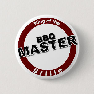 Bóton Redondo 5.08cm CHURRASCO Rei Mestre do Grille