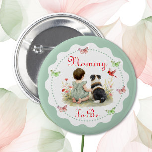 Bóton Redondo 5.08cm Chuva de Bebê Personalizada Mãe Para Ser