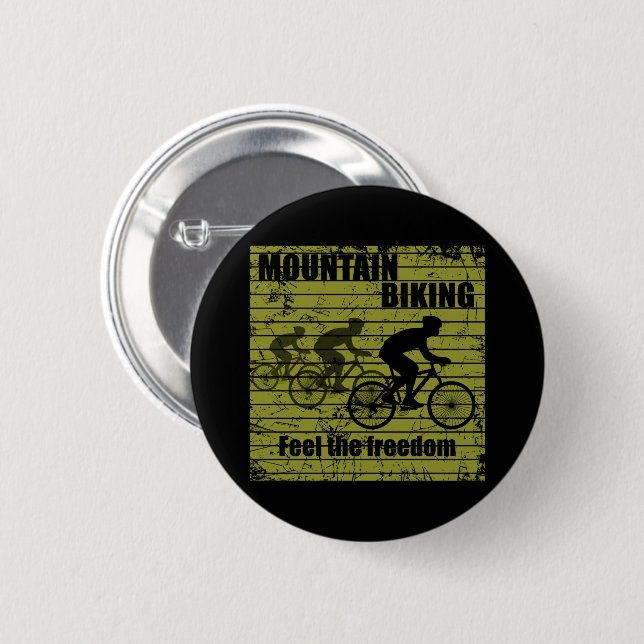 Bóton Redondo 5.08cm Ciclista de Bicicleta MTB Downhill - Ciclismo de M (Frente & Verso)