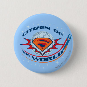Bóton Redondo 5.08cm Cidadão do Mundo do Super-Homem