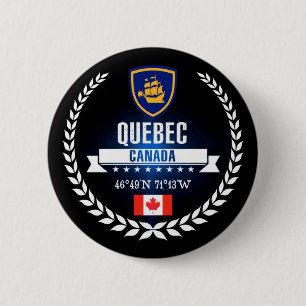 Bóton Redondo 5.08cm Cidade de Quebec