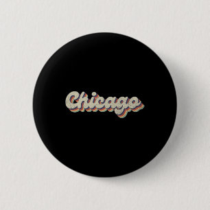 Bóton Redondo 5.08cm Cidade dos EUA dos anos 70 e 80 - Chicago Vintage