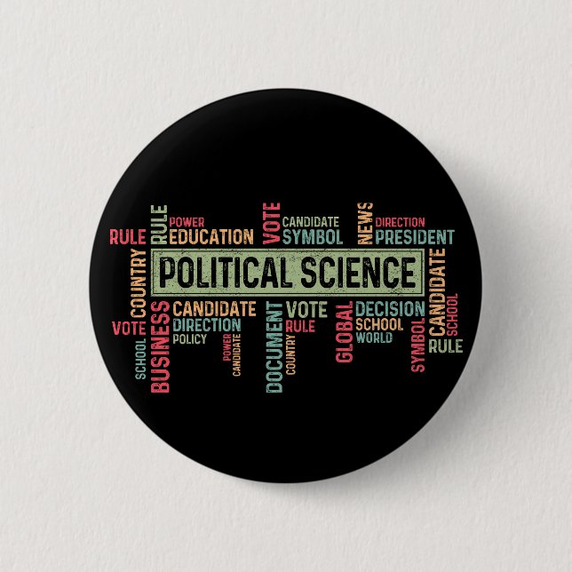 Bóton Redondo 5.08cm Ciência Política (Frente)