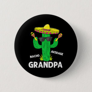 Bóton Redondo 5.08cm Cinco De Maio Divertido Nacho Avô Médio Sombrero