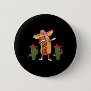 Bóton Redondo 5.08cm Cinco De Mayo Camisa Cactus Quente Dançando