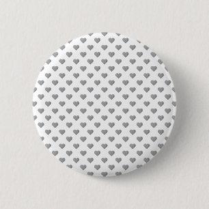 Bóton Redondo 5.08cm Cinzas Concretas Simétricas em Branco
