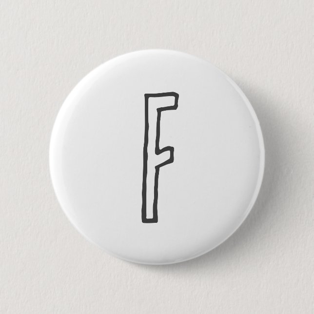 Bóton Redondo 5.08cm Cinzas e Letra Branca Inicial Monograma Simples (Frente)