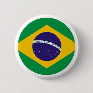 Bóton Redondo 5.08cm Círculo de Bandeira do Brasil O Zazzle MUSEUM