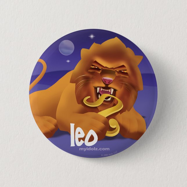 Bóton Redondo 5.08cm Círculo de Idolz Leo (Frente)