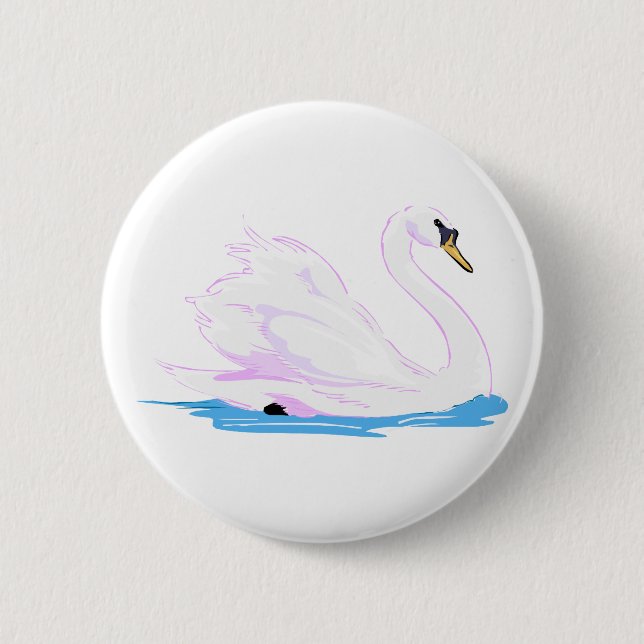 Bóton Redondo 5.08cm Cisne de Swanna (Frente)