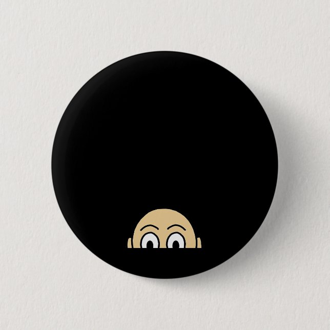 Bóton Redondo 5.08cm Citação básica do gráfico Peekaboo (Frente)