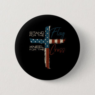 Bóton Redondo 5.08cm Citação Religiosa da Bandeira dos EUA 4 de Julho F