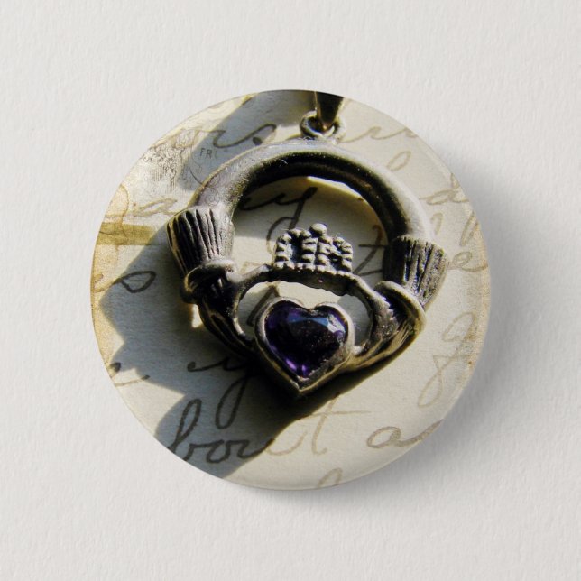 Bóton Redondo 5.08cm Claddagh (Frente)